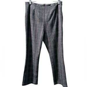 Free People Houndstooth Check Pant Trousers Size 8 Price Of Wales Plaid Black